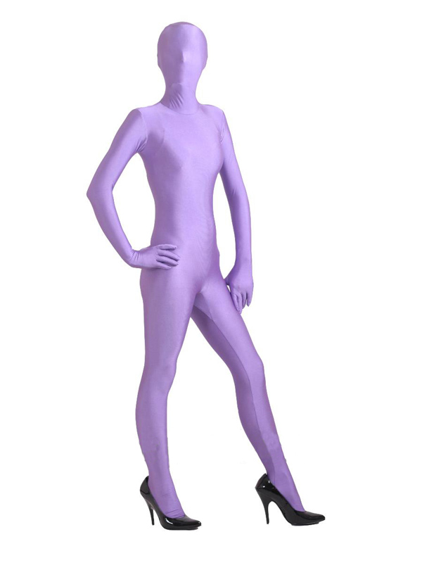 Lila Lycra Spandex Unisex Zentai Suit [20154]